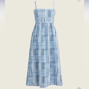 J. Crew Indigo Patchwork Dress